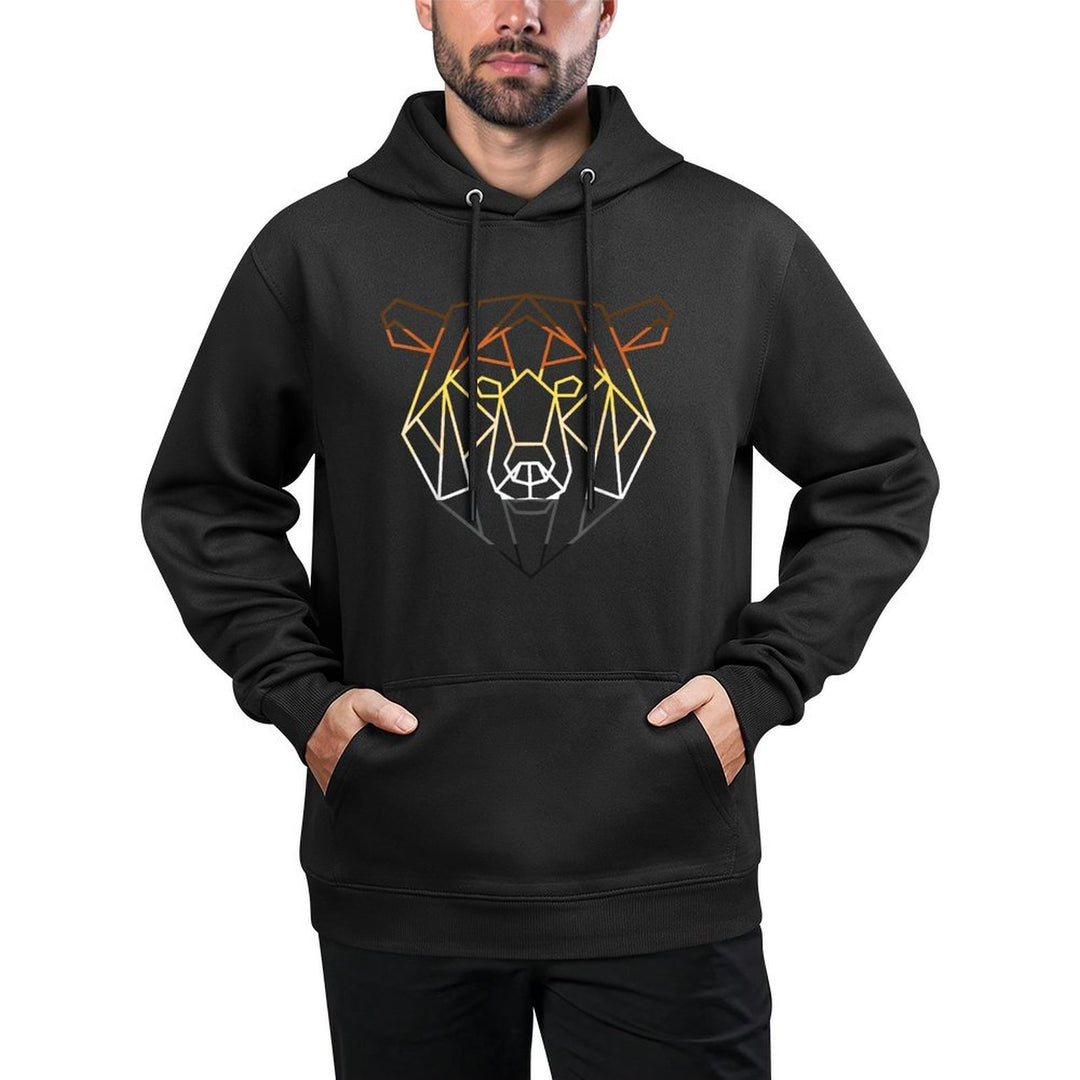LGBTQ Bear Gay Pride Month - Geometric Bear Adjustable Hood Hoodie