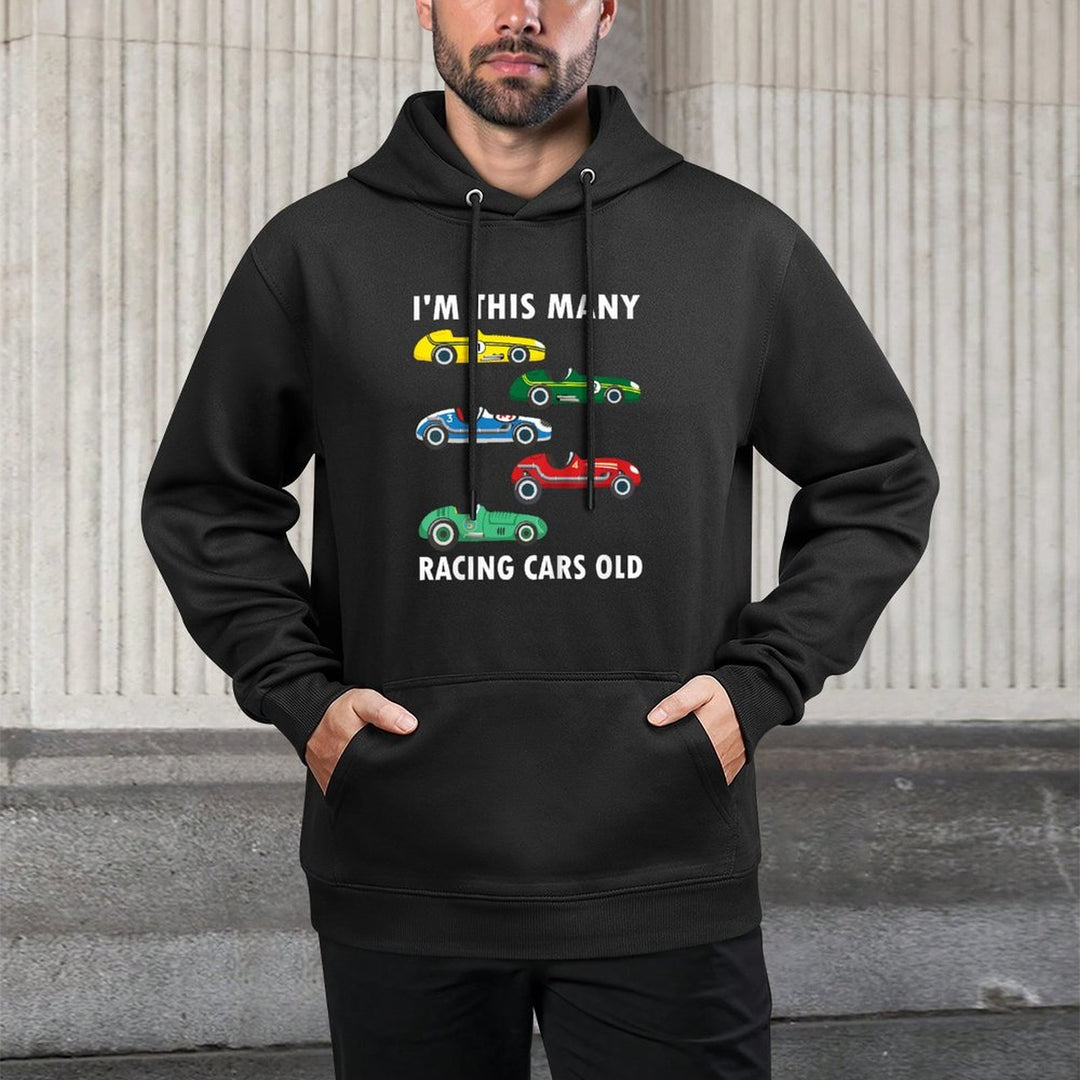 Kids 5 Years Old Boy Race Cars Old 5th Birthday Kids Shape Retention Hoodie