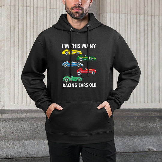 Kids 5 Years Old Boy Race Cars Old 5th Birthday Kids Shape Retention Hoodie