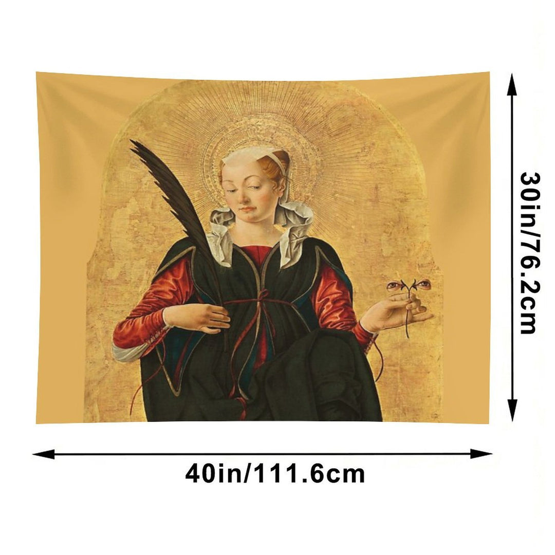 Digitally Remastered St. Lucy by Francesco Del Cossa Tapestry