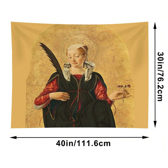 Digitally Remastered St. Lucy by Francesco Del Cossa Tapestry