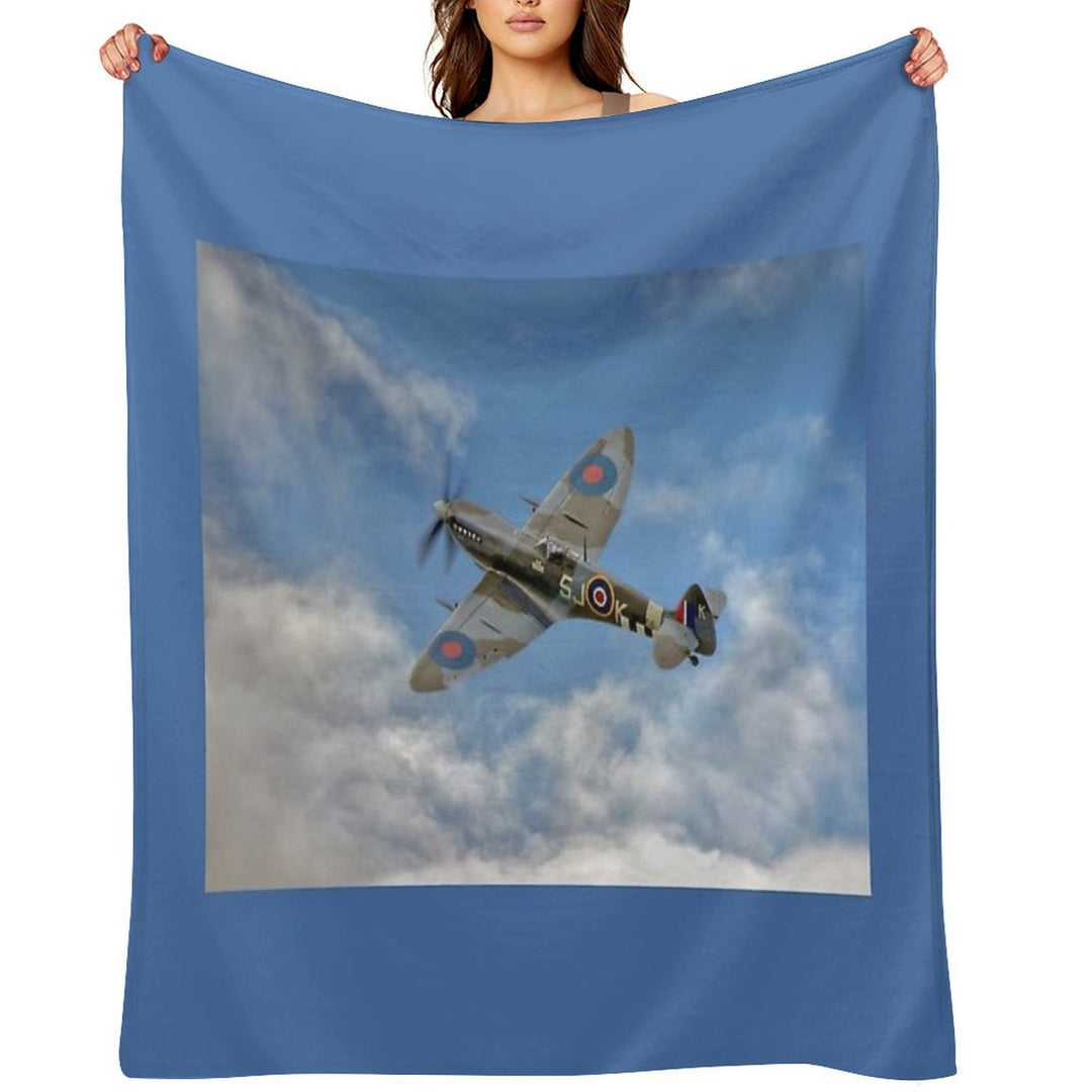 Spitfire LF IX 126 Squadron Eco-conscious Throw Blanket