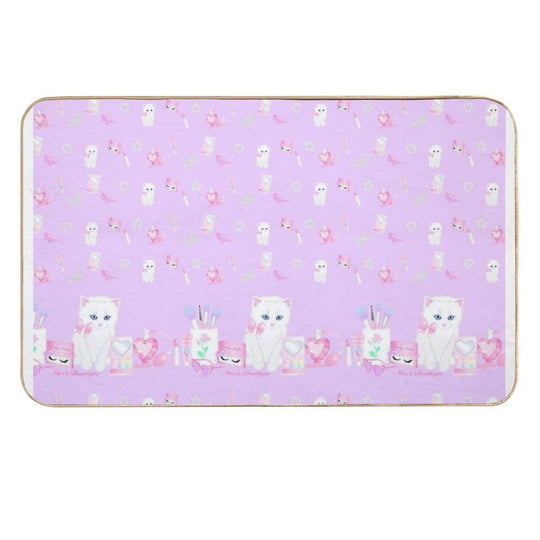 Cosmetics Kitten  Stain-Proof Bath Mat
