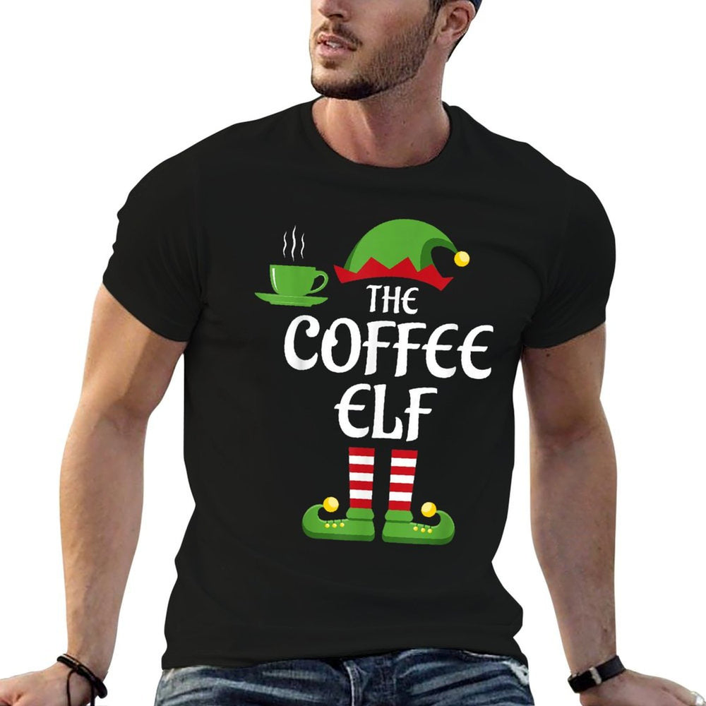 Coffee Elf Family Matching Group Christmas  Vintage-inspired T-Shirt