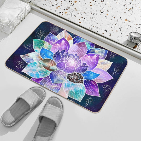 Celestial Lotus  Easy Maintenance Bath Mat