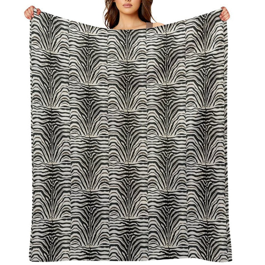 Zebra Plush Throw Blanket