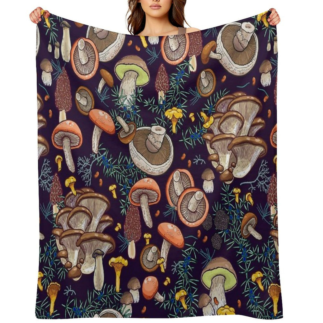 Dark Dream Forest Eco-conscious Throw Blanket