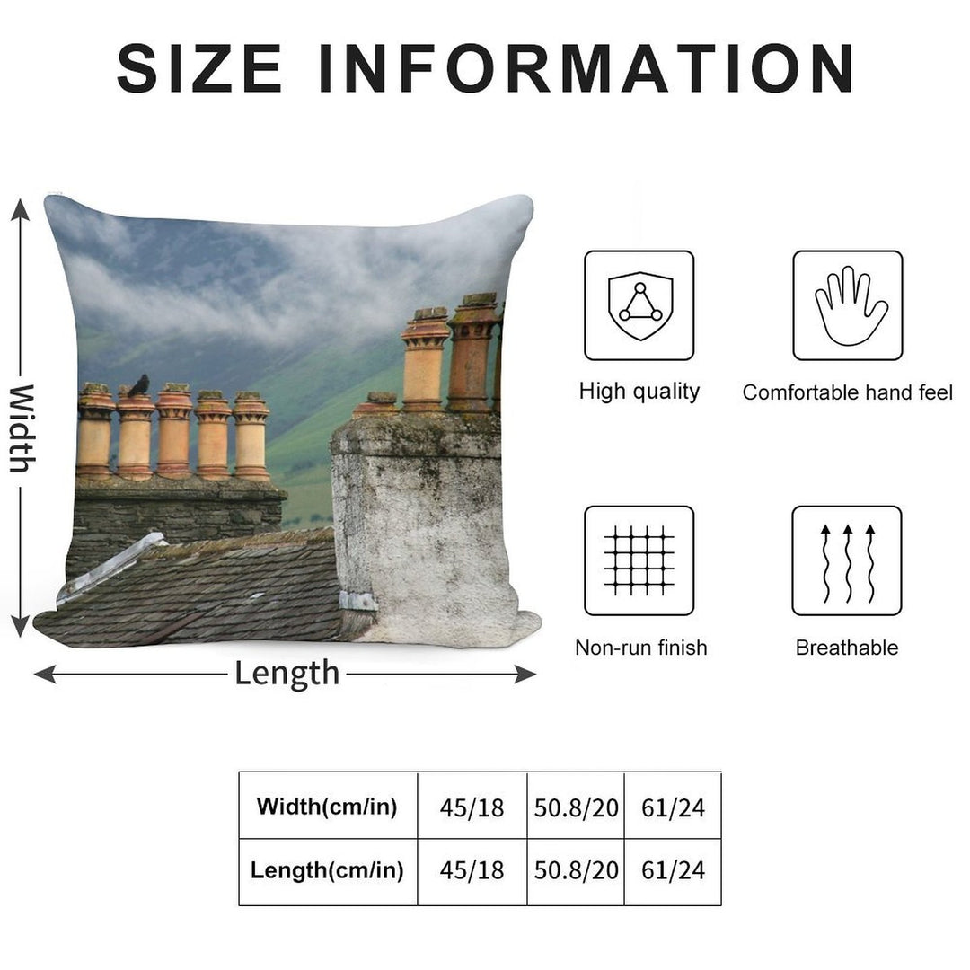 Chimneys Soft Anti-Pilling Throw Pillow