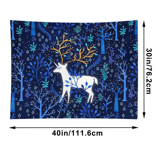 Deericorn In Blue Tapestry
