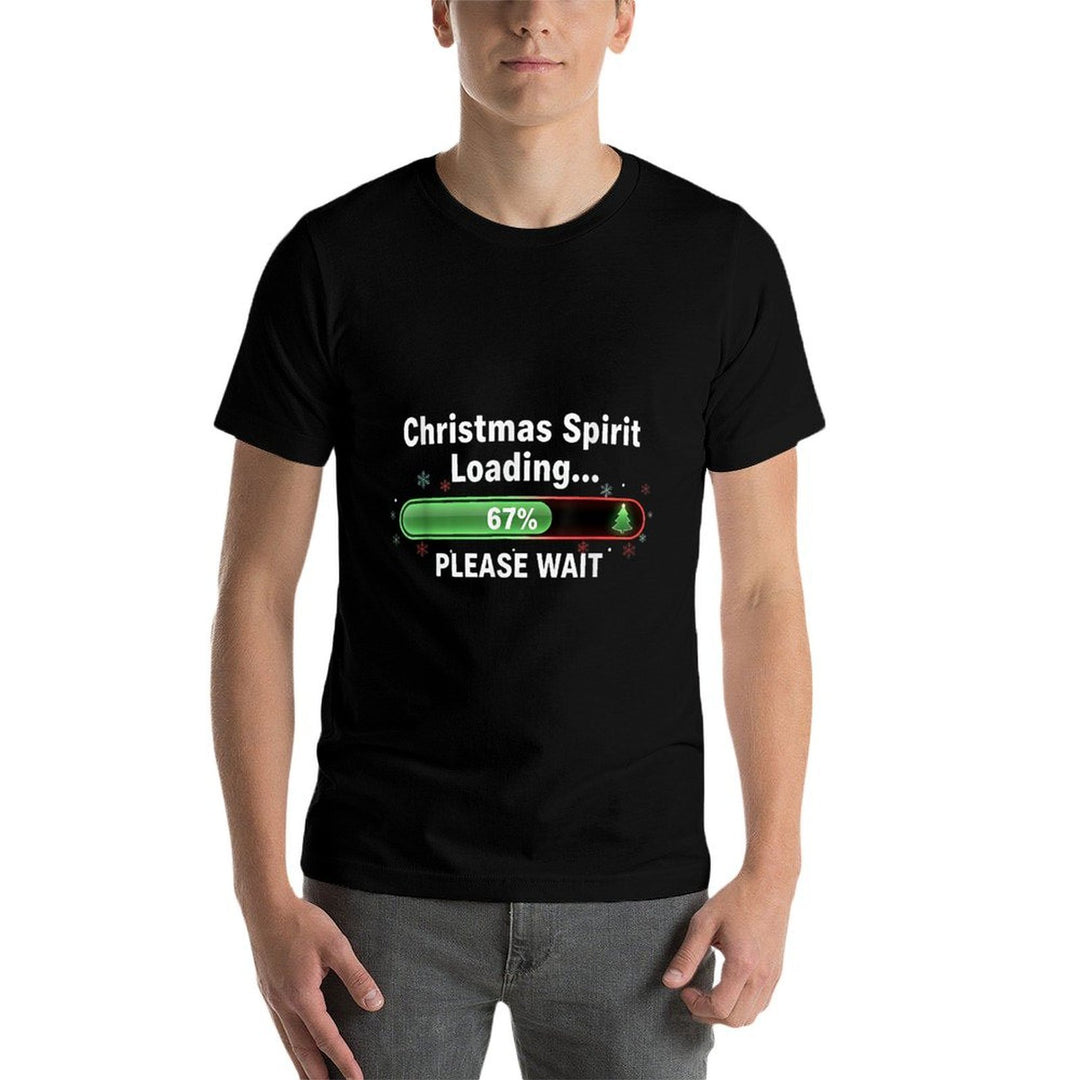 Christmas Spirit Loading 67 Percent Funny  Trendy Pattern T-Shirt