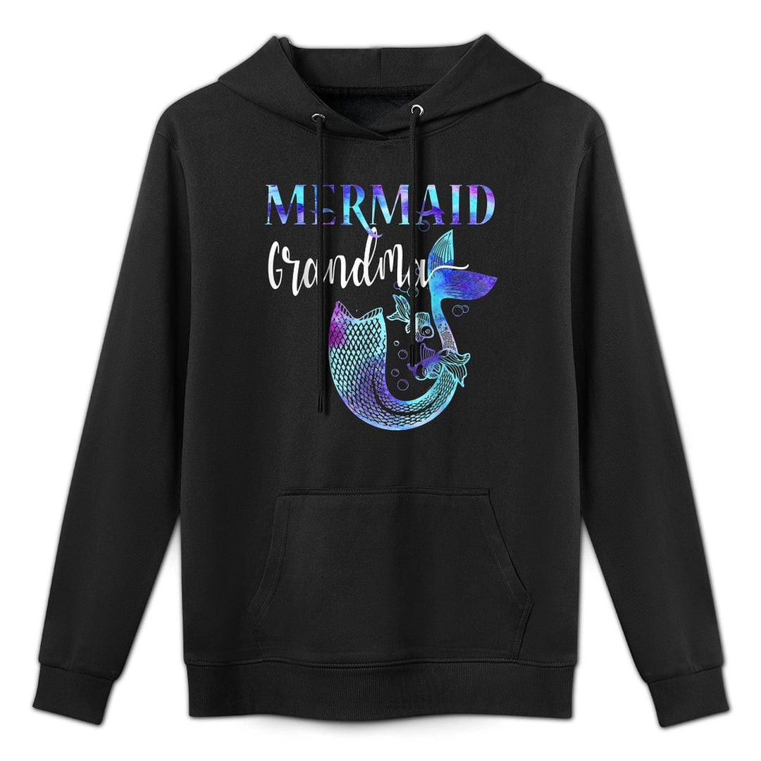 Girl Birthday Party Outfit Grandma Mermaid Grandma Shrink-Resistant Hoodie
