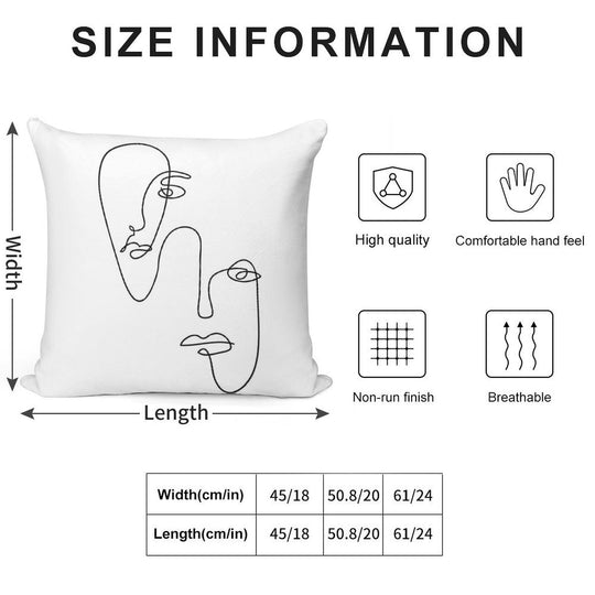 Abstract Faces Soft Multiple Sizes Throw Pillow