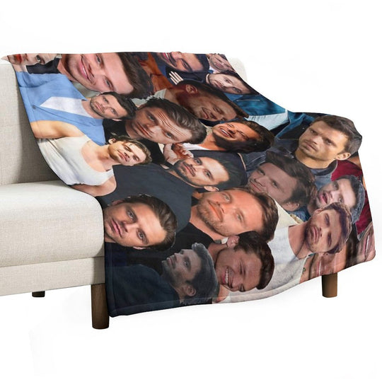 Sebastian Stan Photo Collage 2 All-season Throw Blanket