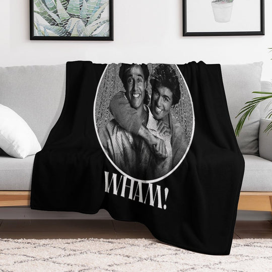 WHAM! Vintage - White Ver. Plush Throw Blanket