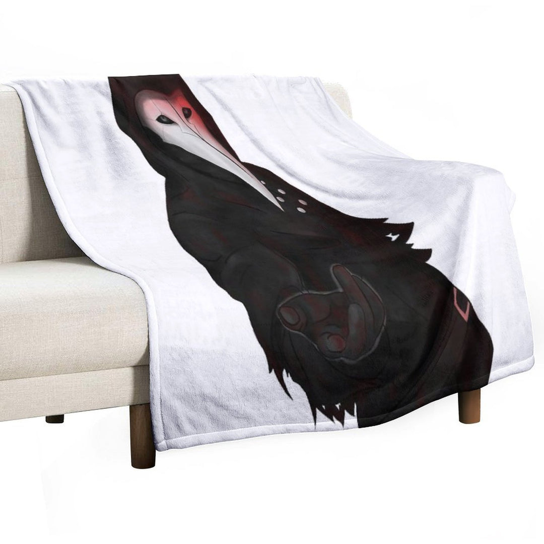 SCP-049 Plague Doctor Shrink-resistant Throw Blanket