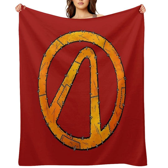 Vault Symbol Stitched - Borderlands Velvety-soft Throw Blanket