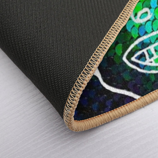 JumboWhiteSequinWan  Long-Lasting Bath Mat