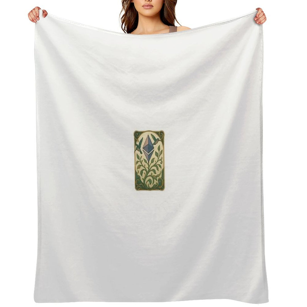 Ethereum Plant Growing Upward Lightweight Throw Blanket