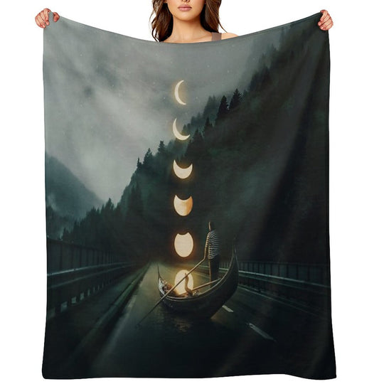 Moon Ride Compact Throw Blanket