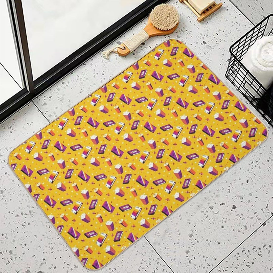 Plastic Nostalgic  Stain-Proof Bath Mat