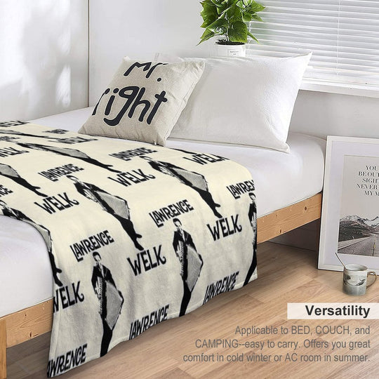 Lawrence Welk - Name - The Black Stencil Comfort Throw Blanket