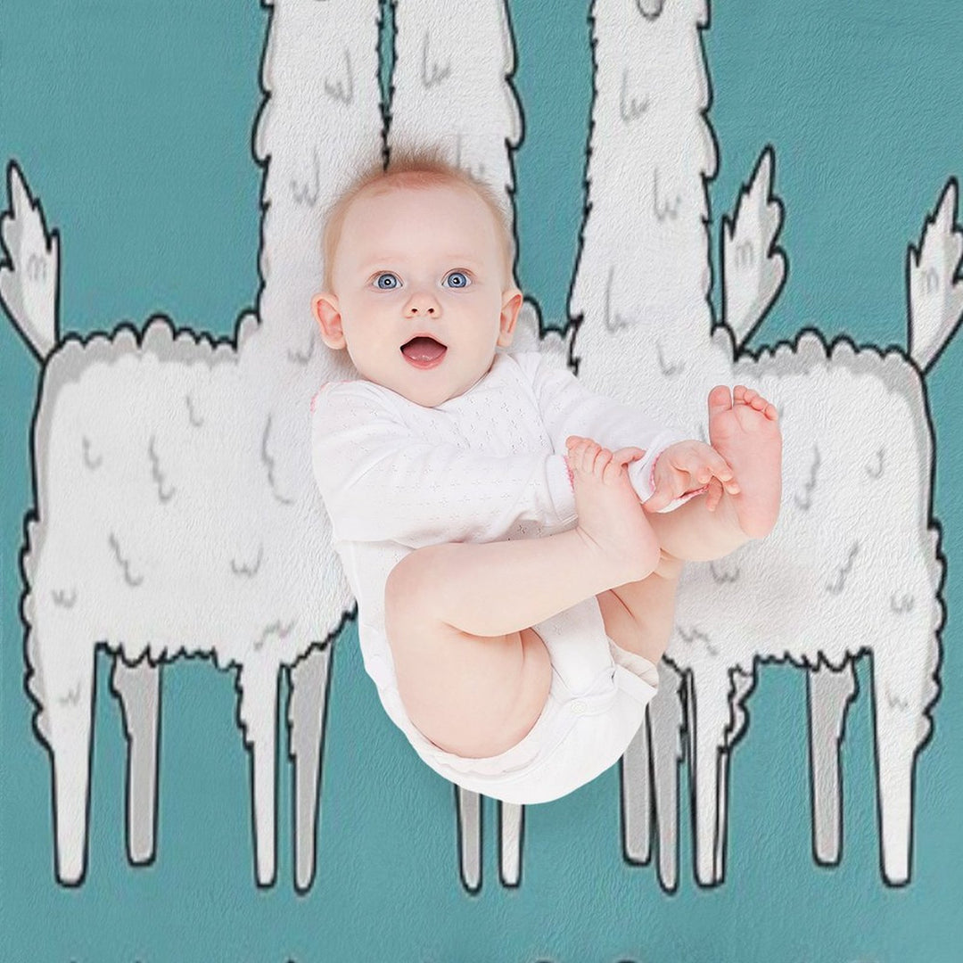 Llama Squad- Funny Cute Llama Gift Plush Throw Blanket