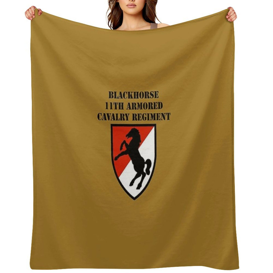 BLACKHORSE 11TH ARMORED CAVALRY REGIMENT Gift-ready Throw Blanket