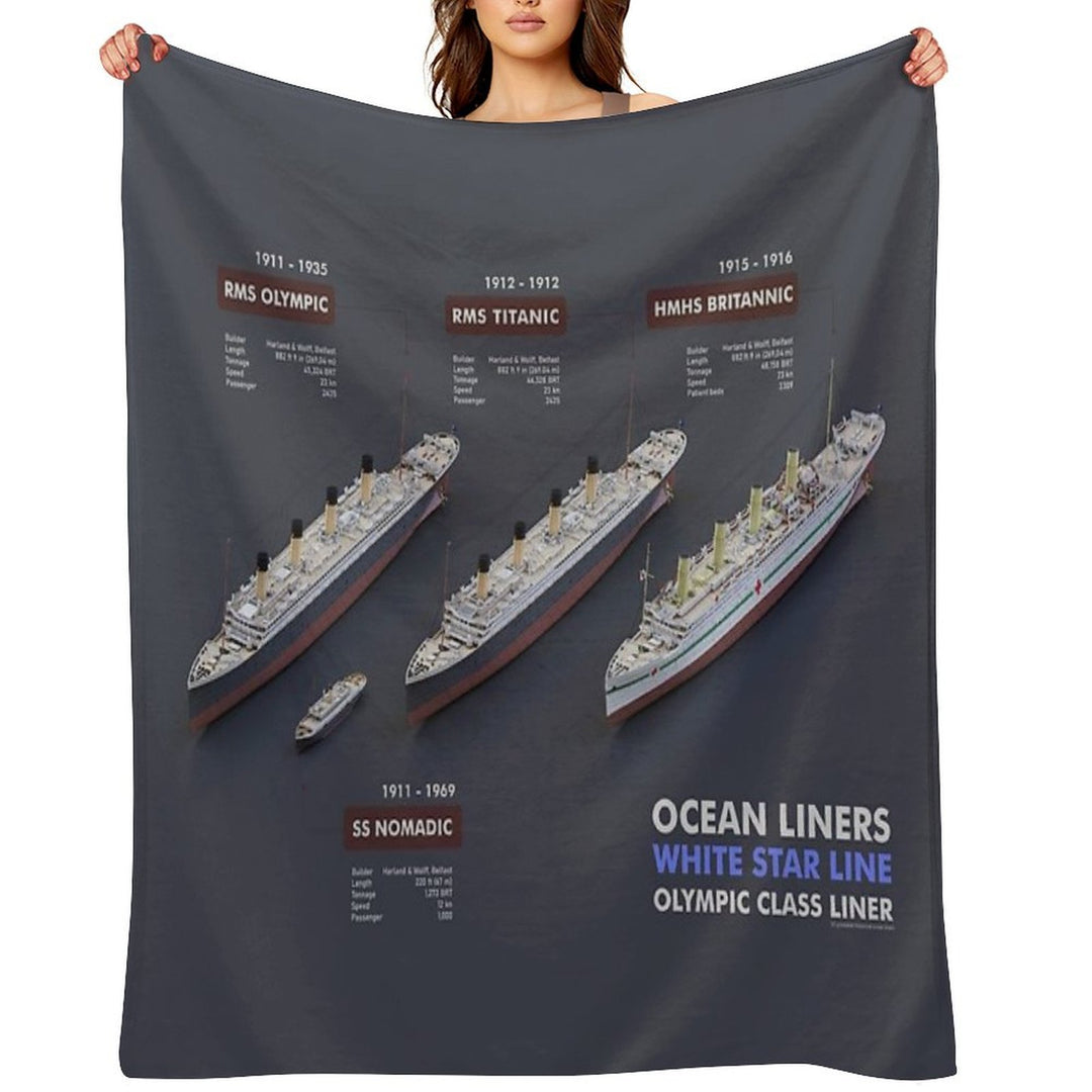 Ocean Liners - White Star Line Anti-pilling Throw Blanket