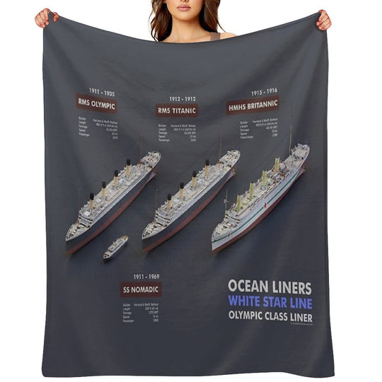 Ocean Liners - White Star Line Anti-pilling Throw Blanket