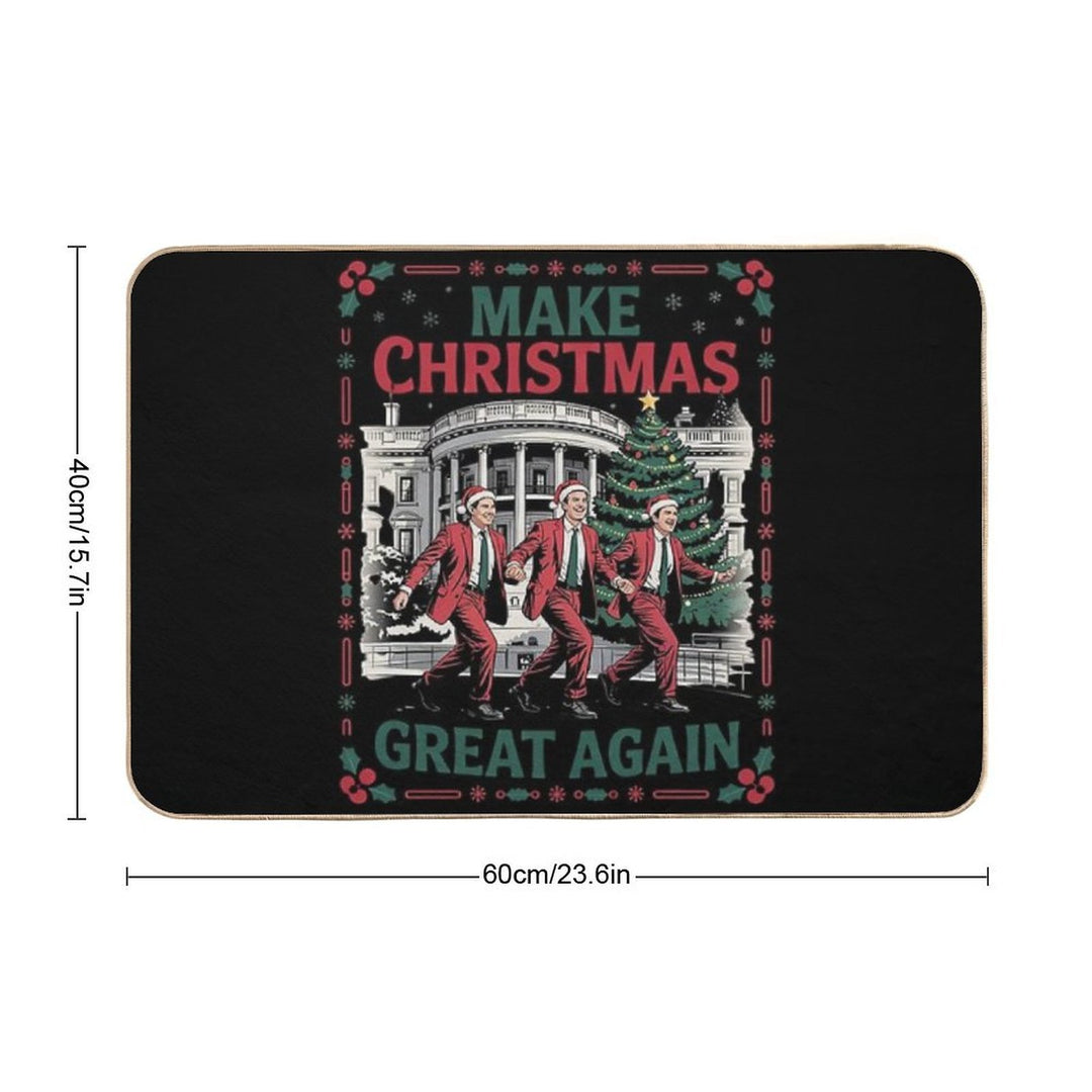 Trump Train Coming To Town Christmas Santa Claus Trump  Easy To Clean Bath Mat