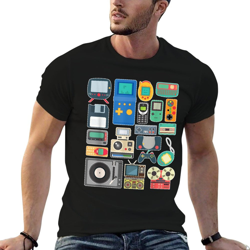 80s 90s Video Game Retro Vintage Classic Arcade  Easy-care T-Shirt