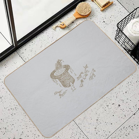 Bad Language V2 (light Gray)  Rapid-Drying Bath Mat