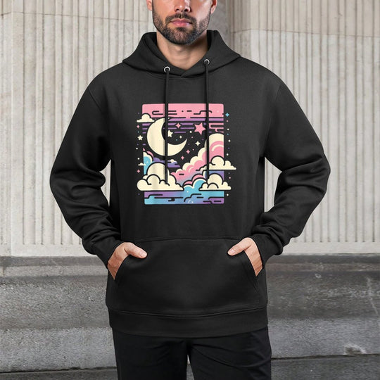 Clouds Vaporwave Aesthetic Japanese Anime Kawaii Layering Staple Hoodie