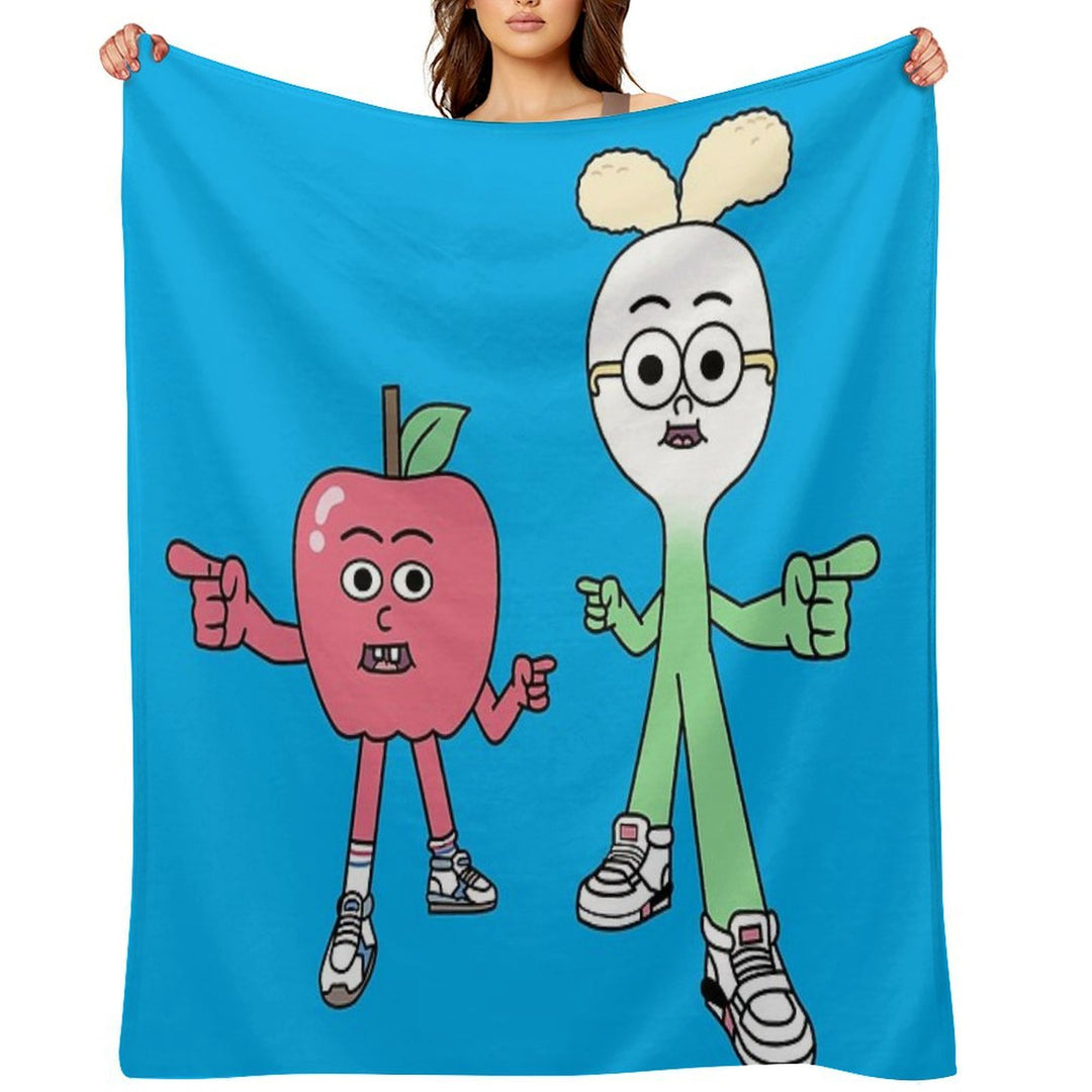 Apple And Onion Sustainable Throw Blanket
