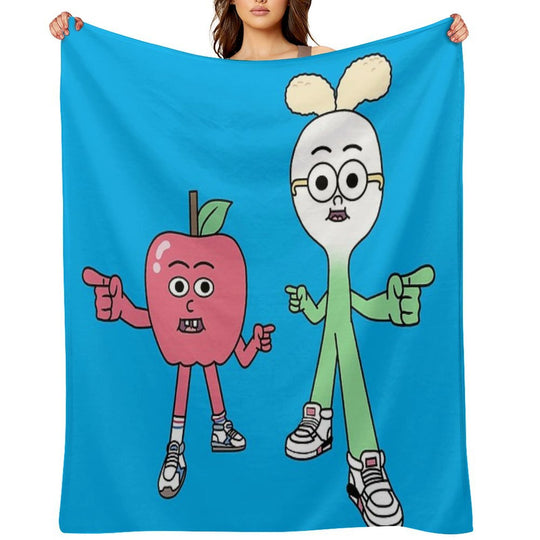 Apple And Onion Sustainable Throw Blanket