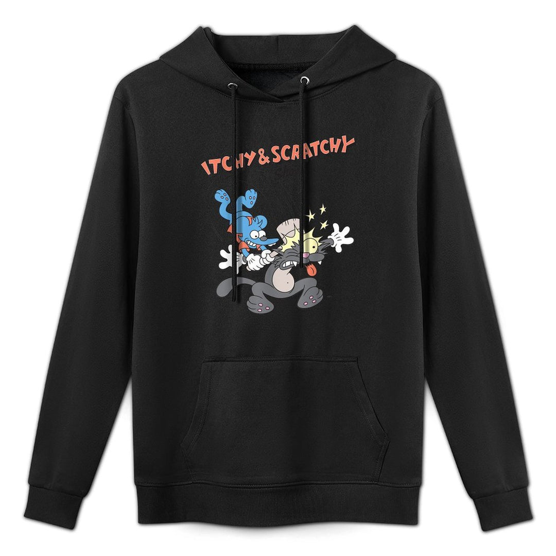 The Simpsons Itchy  Scratchy Hammer Classic Cartoon Mayhem Casual Wear Hoodie