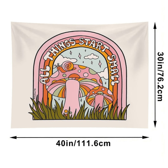 All Things Start Small Tapestry