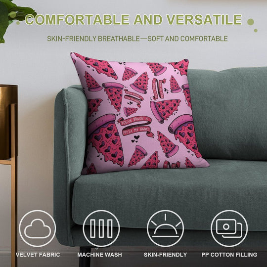 You've Stolen A PIZZA My Heart Soft Ultra-Soft Texture Throw Pillow