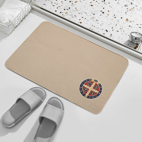 The Medal of Saint Benedict, Saint Benedict  Repositionable Bath Mat