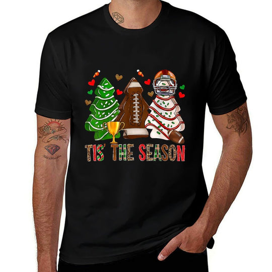 Tis The Season American Football Christmas Tree Cakes Debbie  Quick-drying T-Shirt