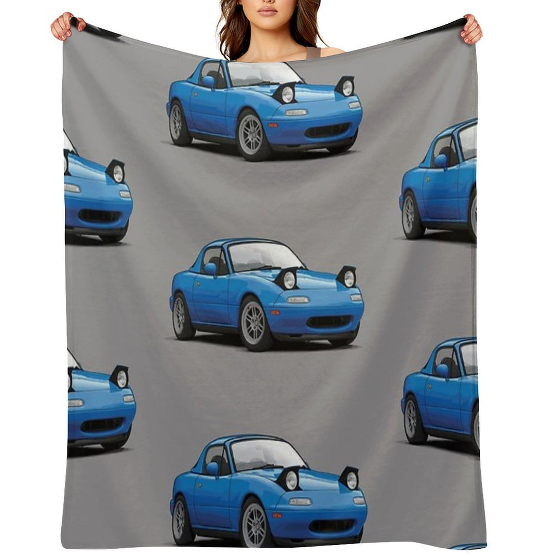 Mx5  Miata NA MK1 Illustration Easy Care Throw Blanket