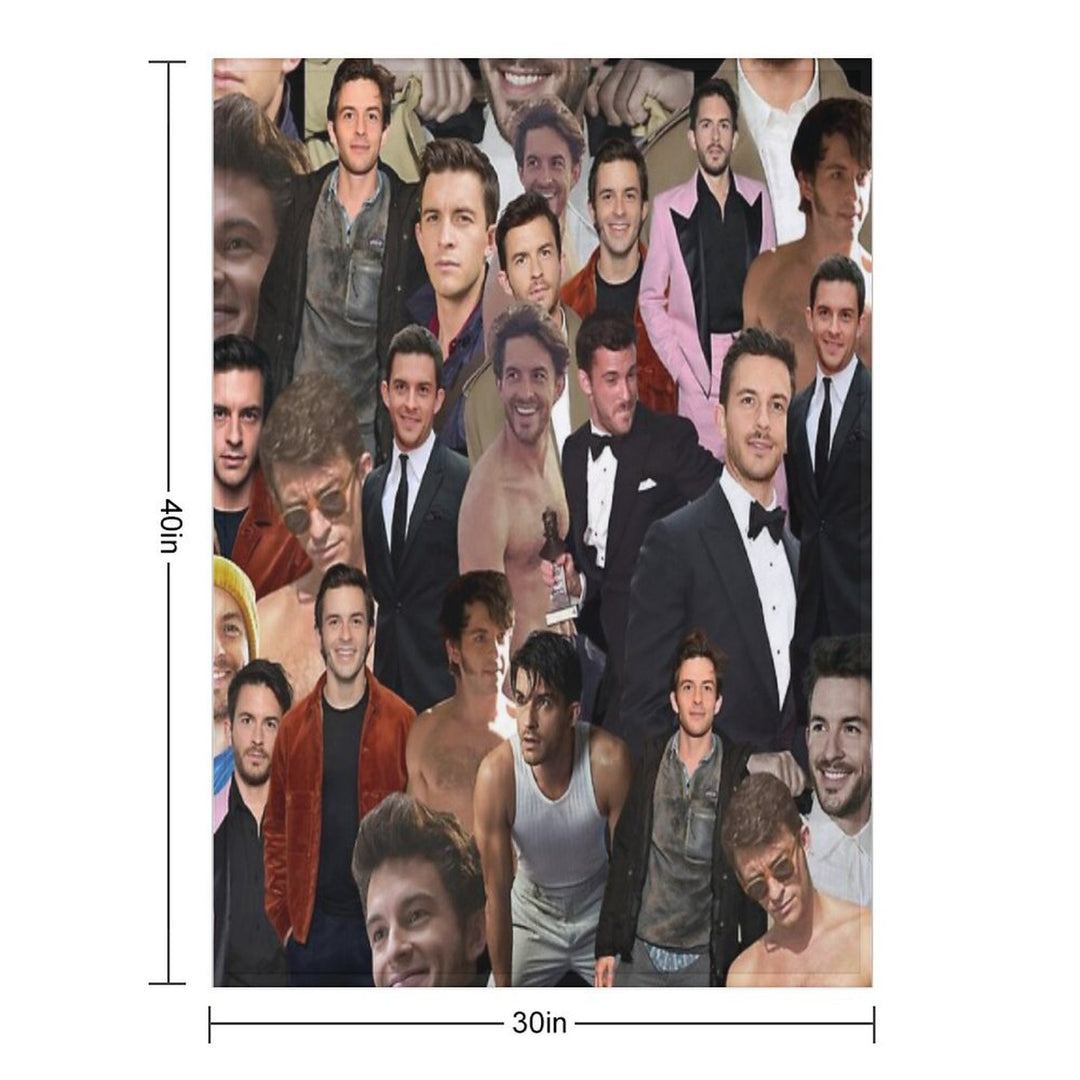 Jonathan Bailey Collage Compact Throw Blanket