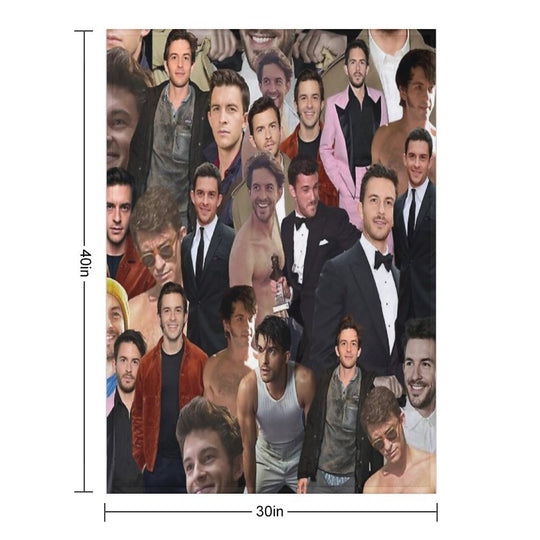 Jonathan Bailey Collage Compact Throw Blanket