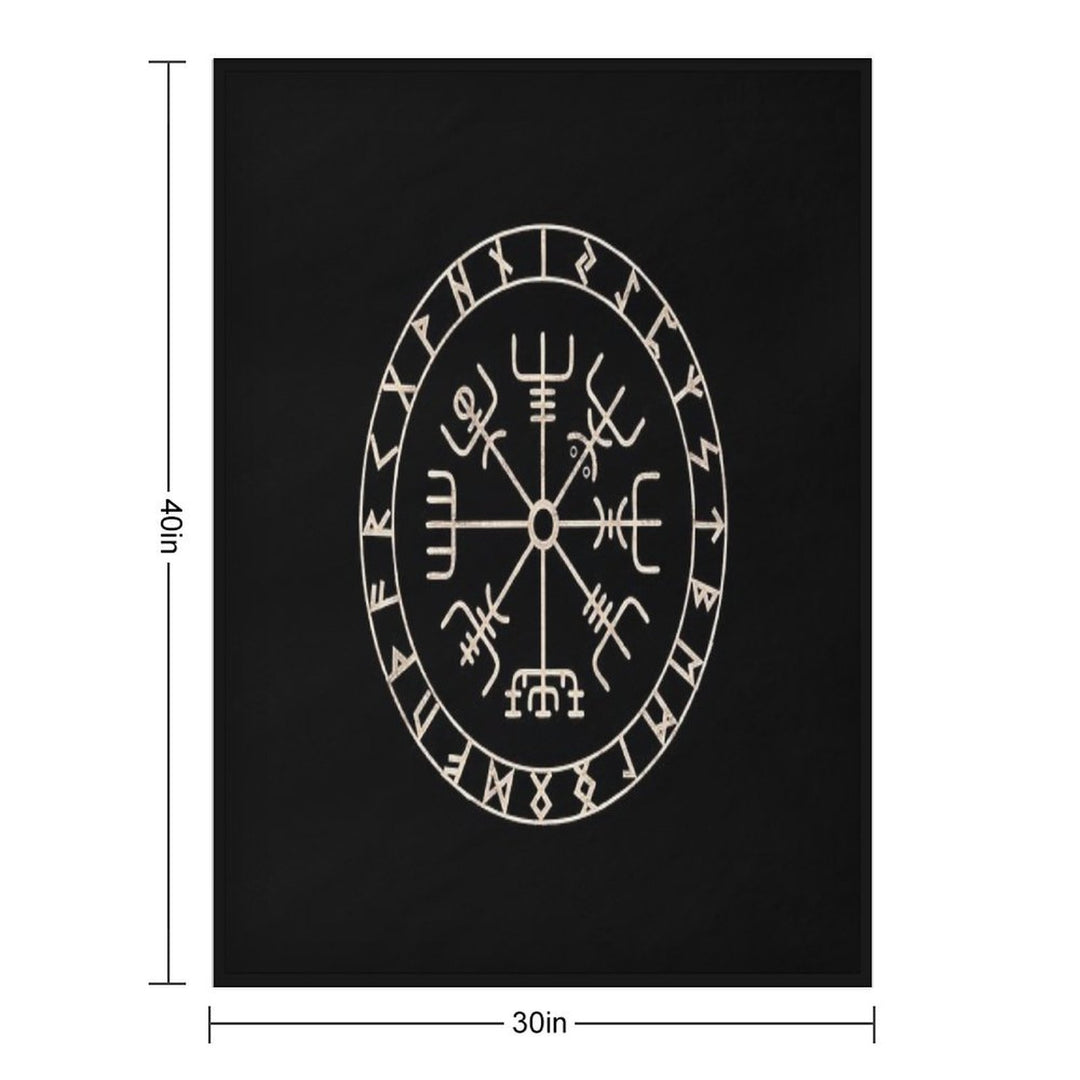 Runic Viking Compass Vegvisir Celtic All-season Throw Blanket