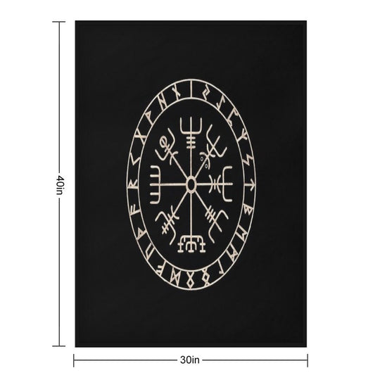 Runic Viking Compass Vegvisir Celtic All-season Throw Blanket