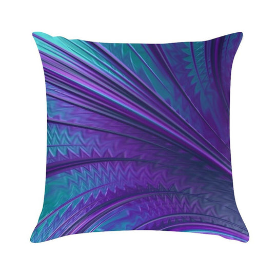 Abstract in Blue And Purple Soft Durable Construction Throw Pillow