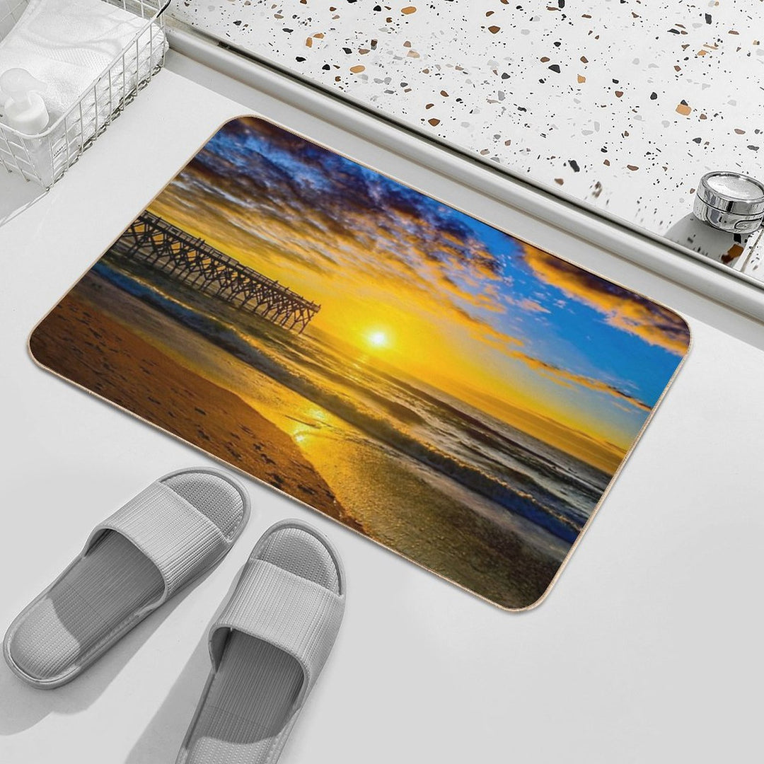 Wrightsville Beach Sunrise  Anti-Trip Bath Mat