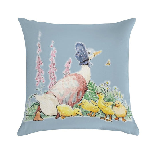 Jemimah Puddle-Duck - Beatrix Potter Soft Washable Throw Pillow