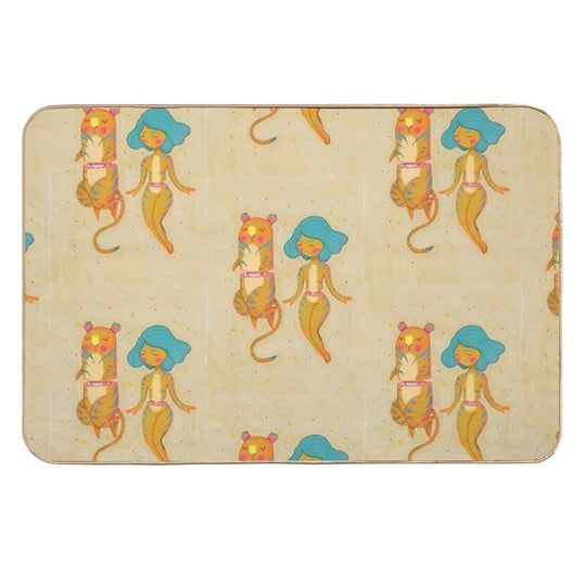 Sweet And Tiger  Rapid-Drying Bath Mat