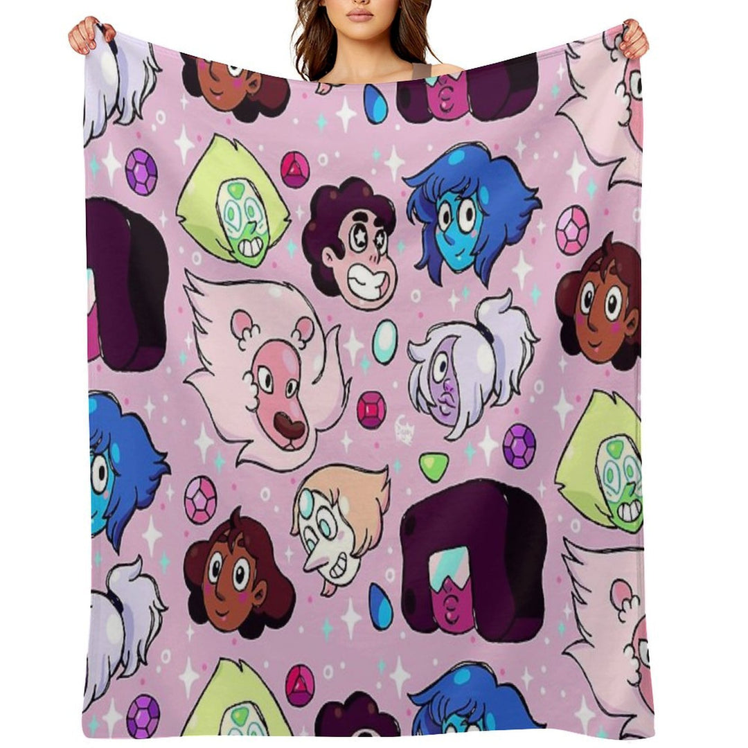 Crystal Gem Friends Shrink-resistant Throw Blanket